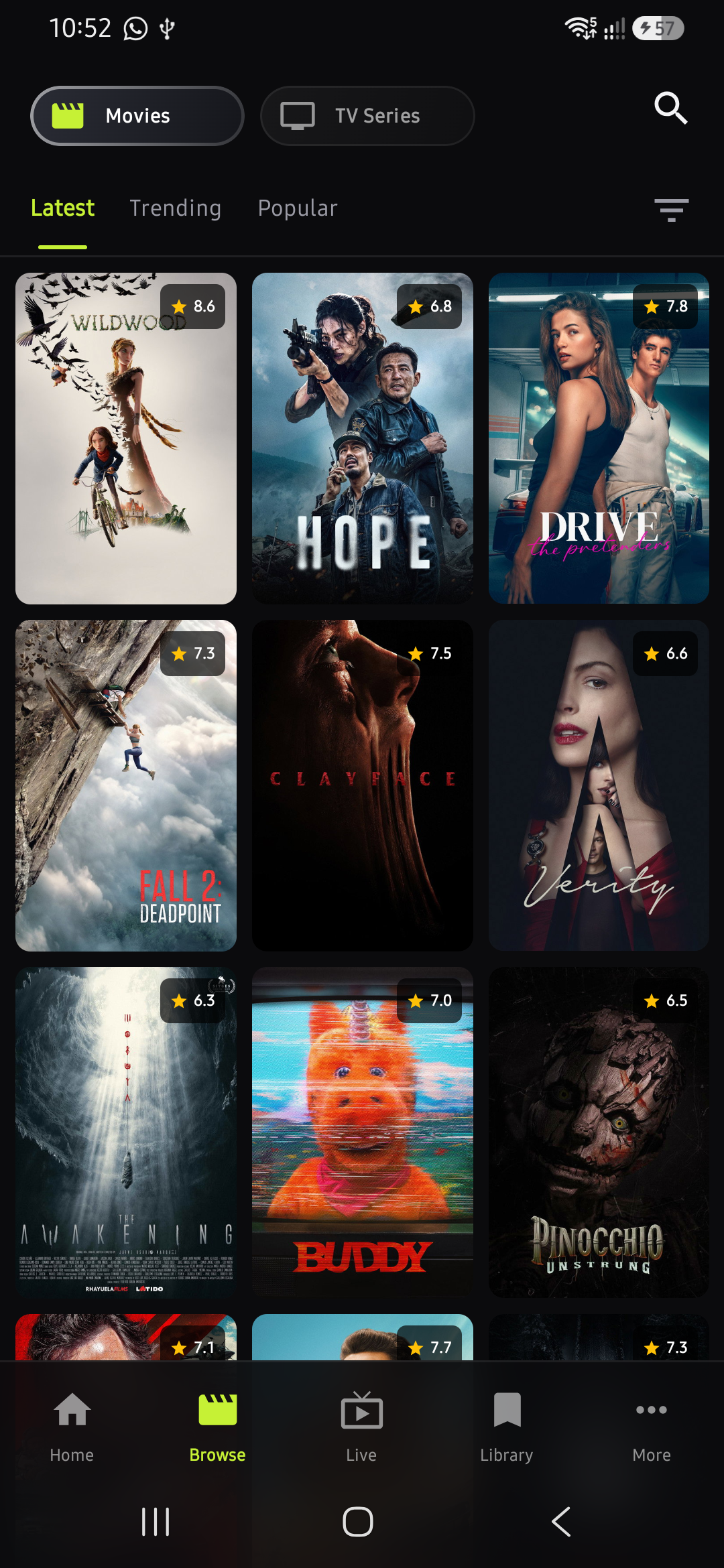 Browse movies