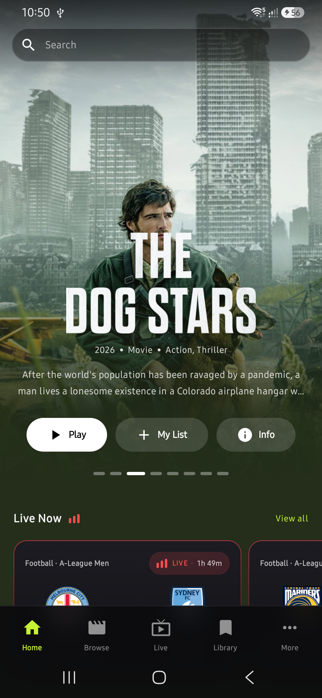 Qrstream app home screen